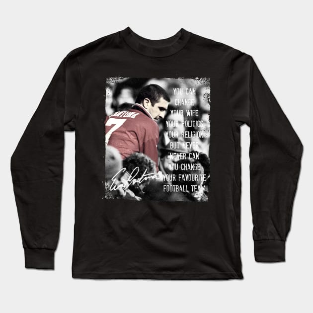 Eric Cantona Long Sleeve T-Shirt by workshop71